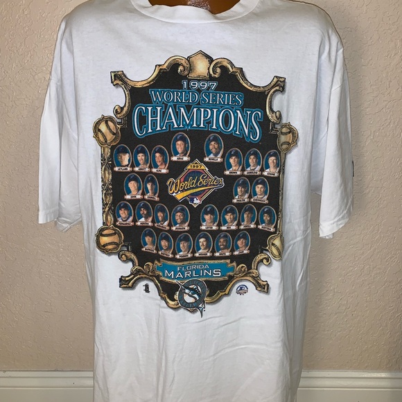 Florida Marlins 97’ World Series Champs Roster Tee - Picture 1 of 4